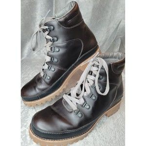 Chaco Womens Size 8 Fields Hiking Boots Black Waterproof Leather Shoes four eye